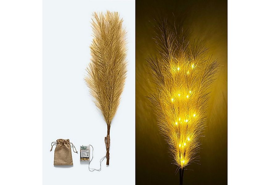 Kunstpflanze künstliches Pampasgras mit LED-Beleuchtung, Timer - 80 bis 115 günstig online kaufen