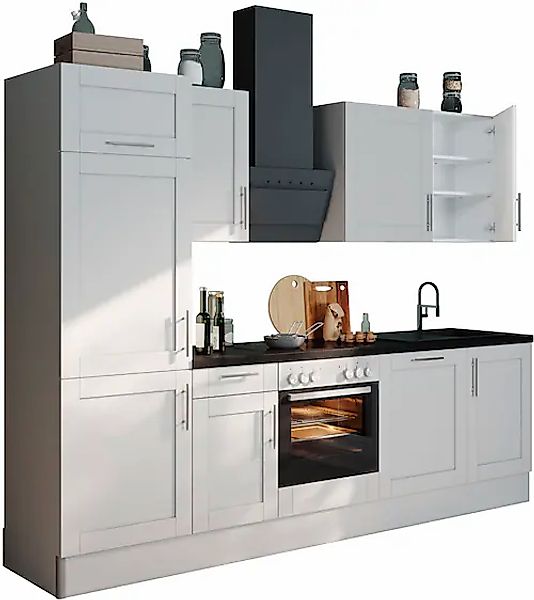 KOCHSTATION Küche »KS-Ahus«, 280 cm breit,wahlweise mit E-Geräten,MDF Front günstig online kaufen
