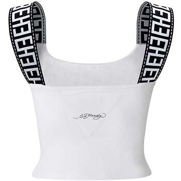 Ed Hardy  Blusen Tiger Glow Tape Crop Tank Top White günstig online kaufen