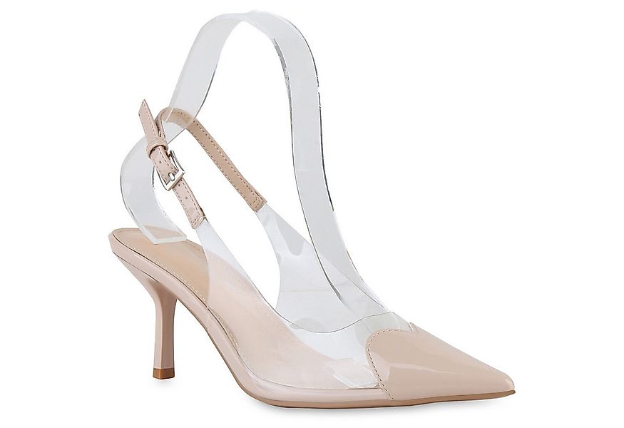 VAN HILL 841534 Slingpumps Damen Slingpumps Pumps Spitze Stiletto Transpare günstig online kaufen