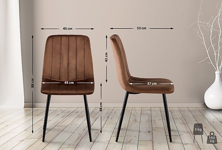 CLP Esszimmerstuhl Dijon (4er Set), gepolstert, günstig online kaufen