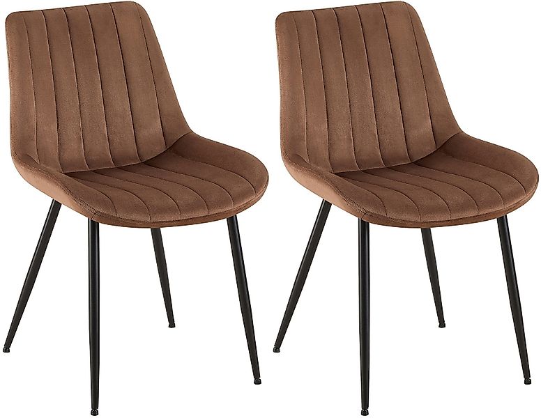 CLP Esszimmerstuhl Rahden Samt (2er Set), günstig online kaufen