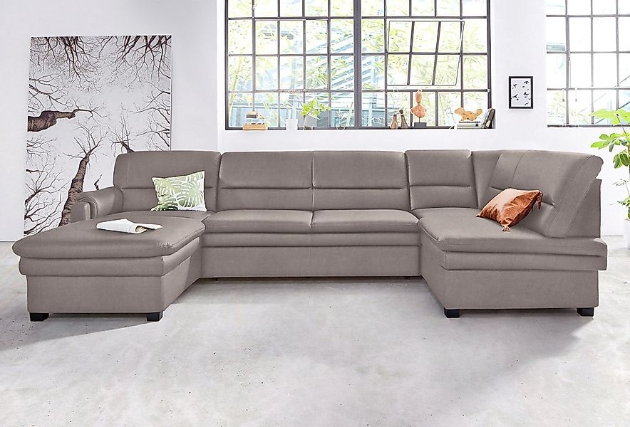 sit&more Wohnlandschaft "Pisa U-Form" mit Federkern, wahlweise mit Bettfunk günstig online kaufen