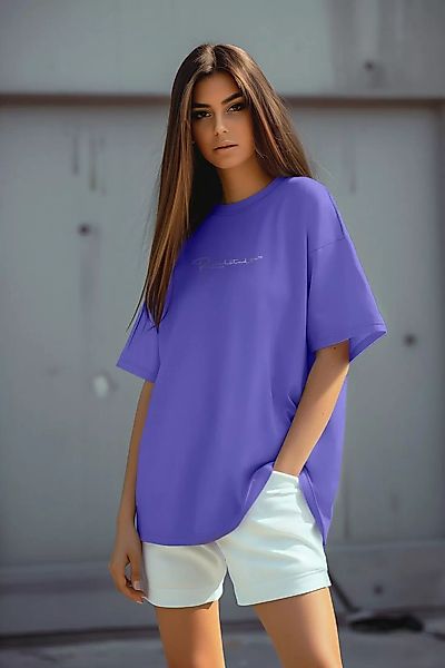 Reichstadt Oversize-Shirt Casual Oversize T-Shirt 23RSW044 Light Purple XXL günstig online kaufen