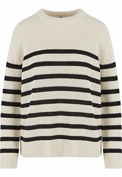 URBAN CLASSICS Fleecepullover "Urban Classics Damen Ladies Rib Striped Swea günstig online kaufen