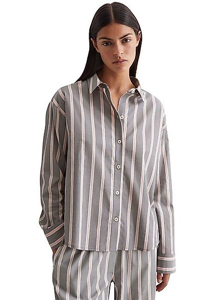 Marc O'Polo Langarmshirt Mix & Match Woven mit Knöpfen in Perlmutt-Optik günstig online kaufen