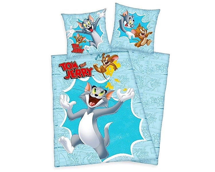 Herding Kinderbettwäsche Tom & Jerry 135x200cm Katz Maus, Renforcé, 2 teili günstig online kaufen