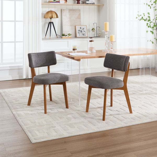 OKWISH 4-Fußstuhl Esszimmerstuhl (2er-Set mit Massivholzbeinen günstig online kaufen