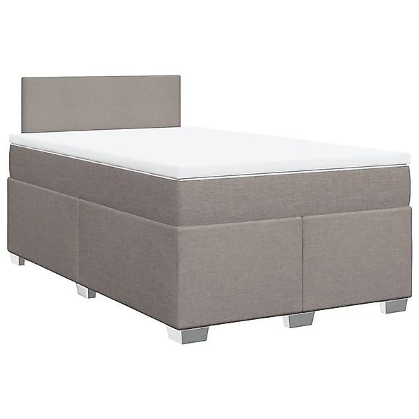 vidaXL Boxspringbett mit Matratze Taupe 120x200 cm Stoff 3288152 günstig online kaufen