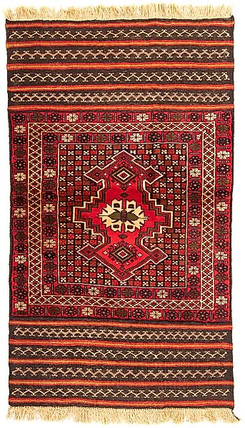 morgenland Wollteppich »Kelim - Oriental - 155 x 87 cm - rot«, rechteckig, günstig online kaufen