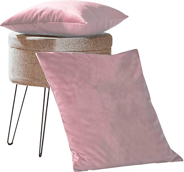 Weckbrodt Dekokissen "Valentin" Samt-Optik, Velour, Unifarben, Kissenhülle günstig online kaufen