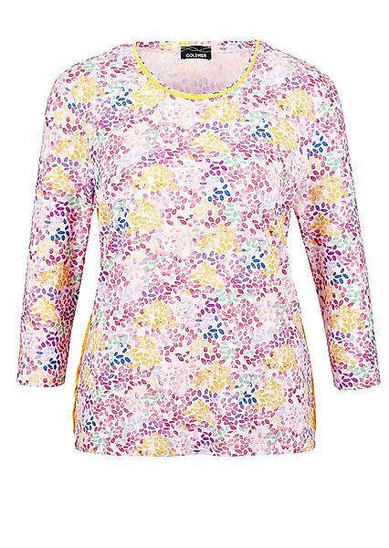 GOLDNER Print-Shirt "Elastisches Viskoseshirt mit mehrfarbigem Alloverdruck günstig online kaufen