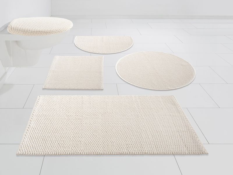 my home Badematte "Dalia, Badvorleger, Badezimmer Teppich" Höhe 4 mm fußbod günstig online kaufen