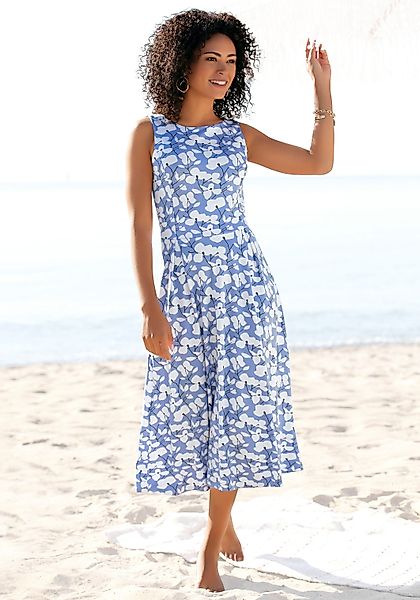 Beachtime Midikleid mit Blumendruck, aus Jersey, günstig online kaufen