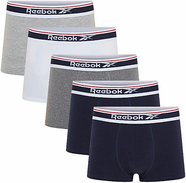 Reebok Boxer "JAY" 5er Pack, basic, bequem, weich, mit Logo, breiter Bund, günstig online kaufen