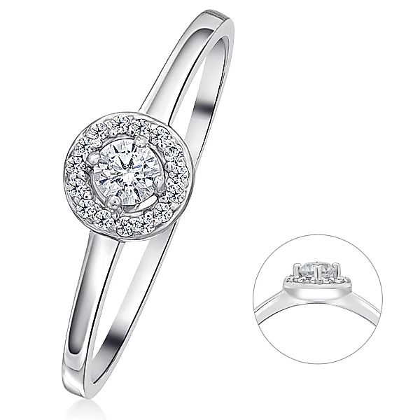 ONE ELEMENT Diamantring "0,15 ct Diamant Brillant Invisible Ring aus 585 We günstig online kaufen