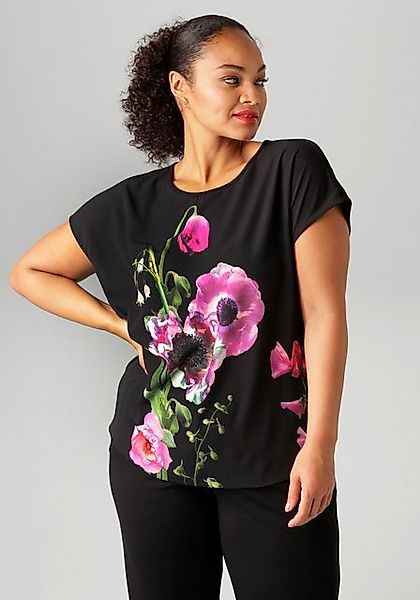 Aniston PLUS Shirtbluse, mit farbenfrohen, großflächigen Blumen bedruckt günstig online kaufen