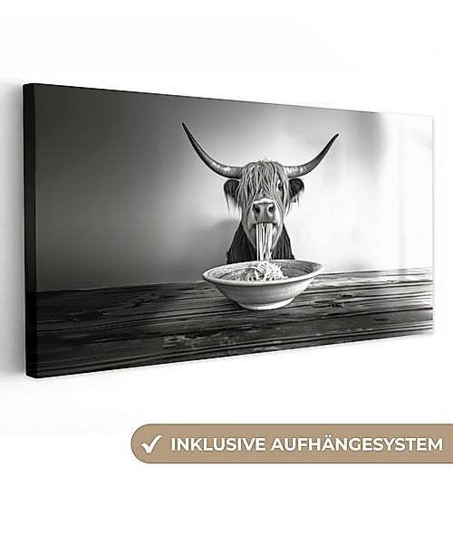 OneMillionCanvasses® Leinwandbild Panorama Schottischer Highlander - Spaghe günstig online kaufen