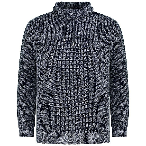 RAGMAN Grobstrickpullover aus Baumwolle Farbe blau/weiß Größe: 3XL günstig online kaufen