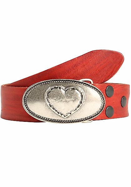 Rettungsring Gürtel Ledergürtel mit austauschbarer Schließe "Herz Oval" günstig online kaufen