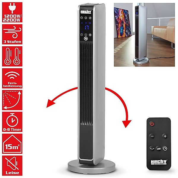 Hecht Heizlüfter Keramik Badezimmer 3611 2in1 günstig online kaufen