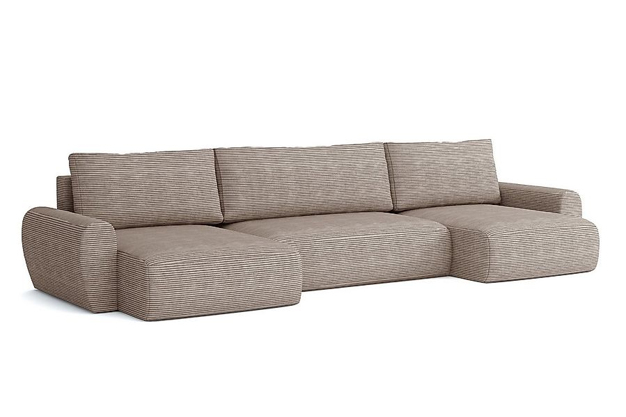 Deine Möbel 24 Big-Sofa HEIDI U 397 cm breit Ecksofa Sofa Wohnzimmer U-Couc günstig online kaufen
