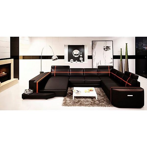 JVmoebel Ecksofa Wohnlandschaft Ledersofa Sofa Couch Polster Sitz Eck Garni günstig online kaufen