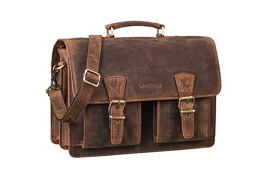 STILORD Aktentasche "Jeffrey" Lehrertasche Aktentasche Leder günstig online kaufen