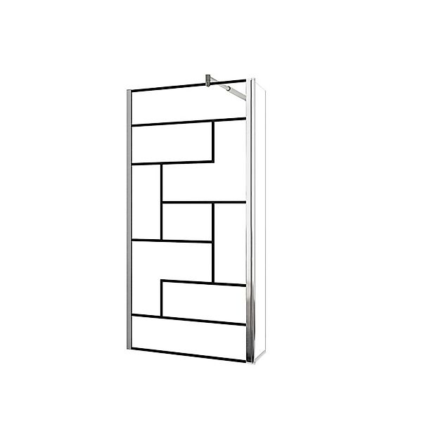 Duschparadies Walk In Dusche 100 x 200cm Mit 30cm Flipper 8mm Nano Glas Sei günstig online kaufen