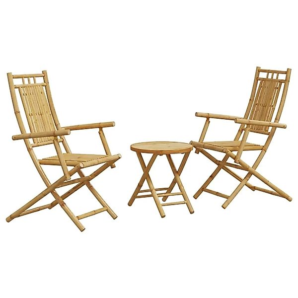vidaXL 3-tlg Bistro-Set Bambus Modell 9 günstig online kaufen