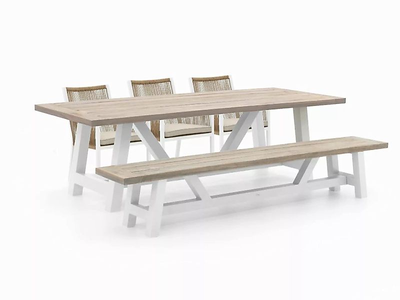 Manifesto Rivola/Bresimo 260 cm Gartenmöbel-Set mit Bank 5-teilig günstig online kaufen
