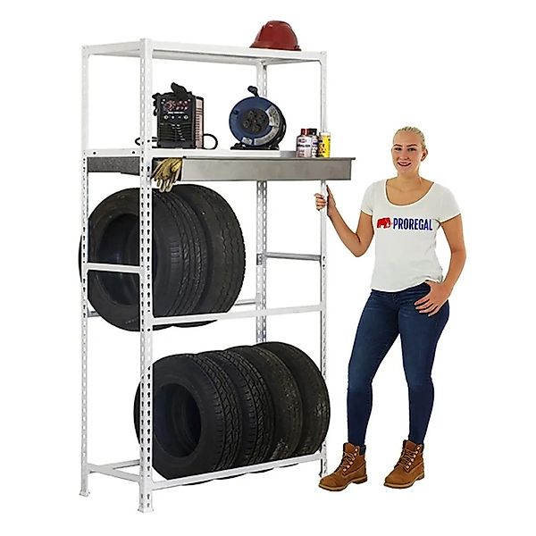 PROREGAL Reifenregal mit Schubfach und Ablagefläche Metal Shark NO.3 HxBxT günstig online kaufen