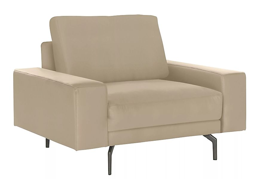 hülsta sofa Sessel "hs.450", Armlehne breit niedrig, Alugussfüße in umbragr günstig online kaufen