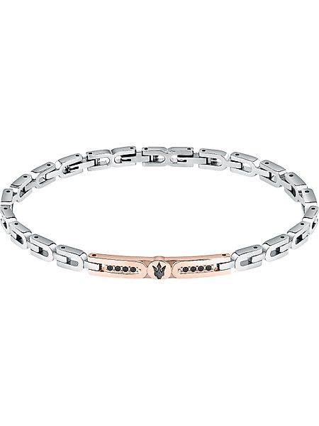 MASERATI Edelstahlarmband Maserati Herren-Armband Edelstahl Kristall günstig online kaufen
