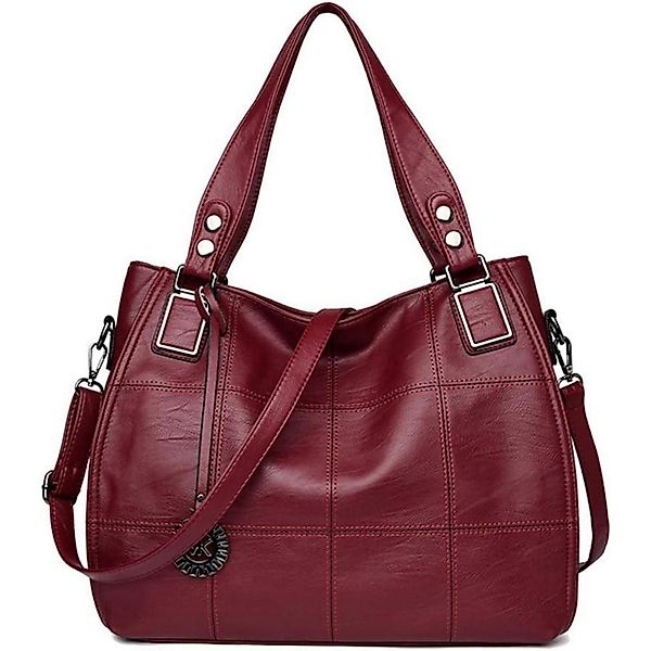 LuxusKollektion Hobo Damen Hobo Schultertasche Weinrot günstig online kaufen