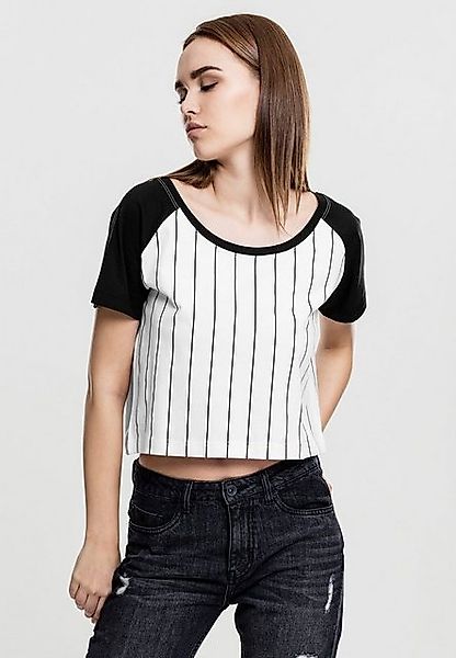 URBAN CLASSICS T-Shirt TB1507 - Ladies Cropped Baseball Tee wht/blk XS günstig online kaufen