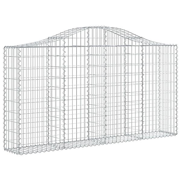 vidaXL Gabionen mit Hochbogen 7 Stk 200x30x100/120cm Eisen 1562649 günstig online kaufen
