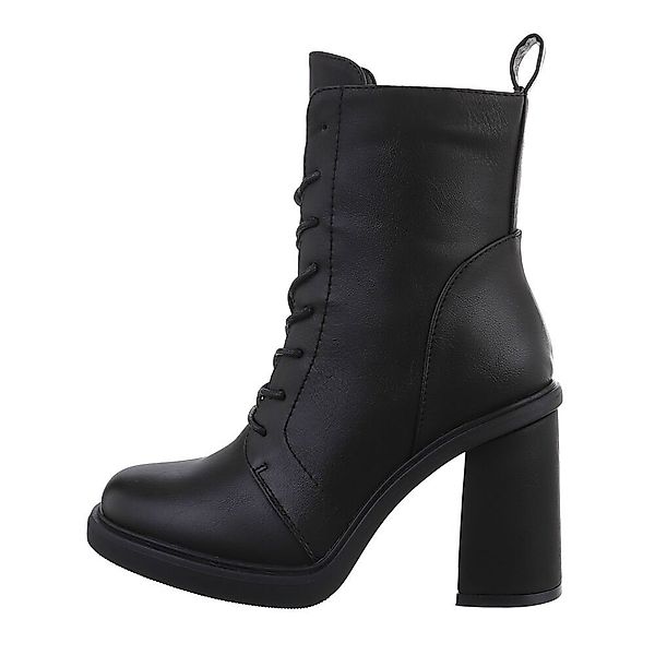Ital-Design Damen Schnürschuhe Elegant Schnürstiefelette Blockabsatz günstig online kaufen