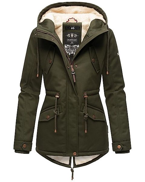 Marikoo Winterjacke Manolya stylischer Kurzmantel mit weichem Teddyfell-Fut günstig online kaufen