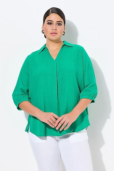 Ulla Popken Tunika Tunika Leinenmix A-Linie günstig online kaufen