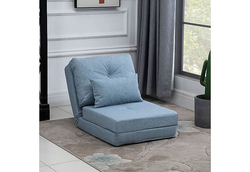 HOMCOM Schlafsofa mit verstellbarer Rückenlehne, Zierkissen, Bodensofa 1 Te günstig online kaufen