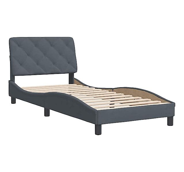 vidaXL Bett Bettgestell ohne Matratze Dunkelgrau 80x200 cm Samt günstig online kaufen