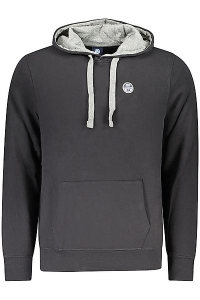 North Sails Sweatshirt Herren-Kapuzenpullover Schwarz ohne Reißverschluss günstig online kaufen
