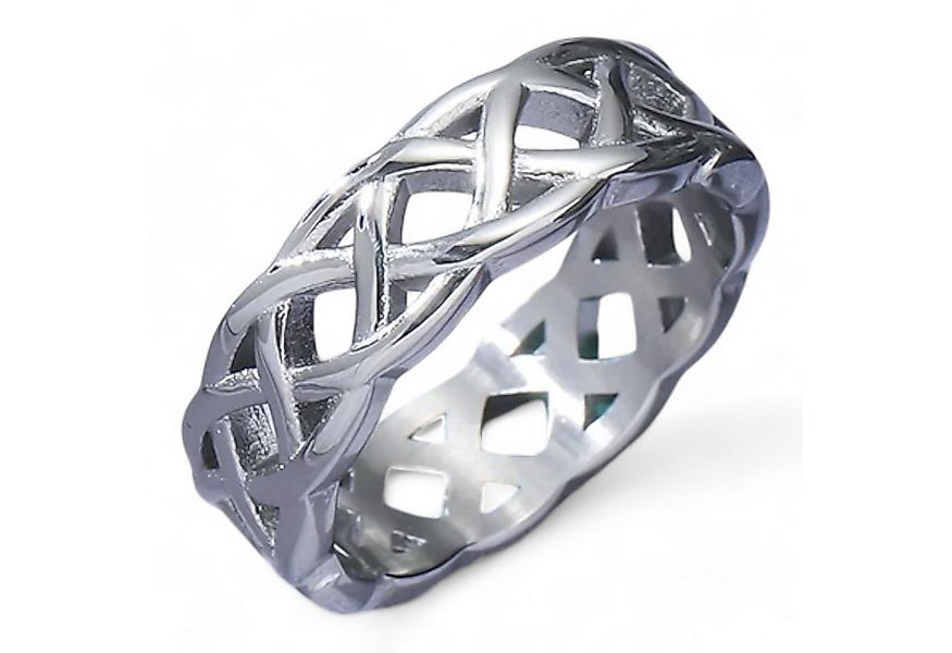 Eyecatcher Fingerring Silberfarbener Ring Keltisches Ketten Design, Ketten günstig online kaufen