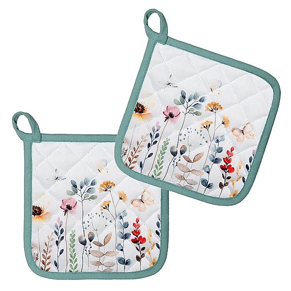 Clayre & Eef Topflappen Flowerbomb, (Set, günstig online kaufen