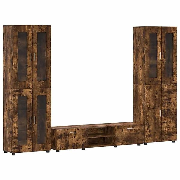 vidaXL TV-Schrankset mit Schubladen Geräucherte Eiche Holzwerkstoff 3398009 günstig online kaufen