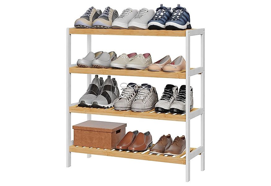 SONGMICS Schuhregal Schuhschrank, Bambus Standregal mit 3/4 Ebenen, 26 x 70 günstig online kaufen