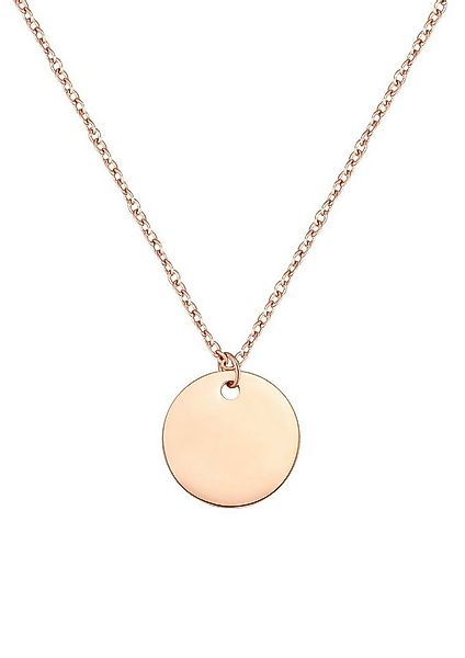 Hey Happiness Kette mit Anhänger Kreis Plättchen, wasserfest, Edelstahl Dam günstig online kaufen