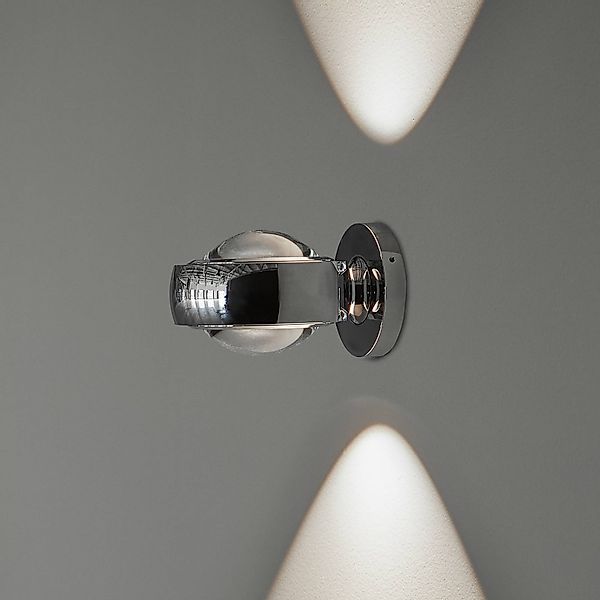 LOOM DESIGN LED-Wandlampe Optic chromfarben Aluminium Ø 12cm günstig online kaufen