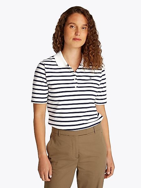 Tommy Hilfiger Poloshirt 1985 REG PIQUE POLO mit Logo-Stickerei, Seitenschl günstig online kaufen